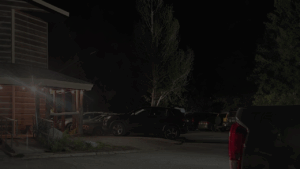 vehicle parked in parking lot on spring creek ranch in jackson hole wyoming
